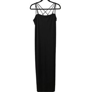 Vintage Black Molly Mallow Evening Rhinestone Maxi Formal Dress Women Size 10